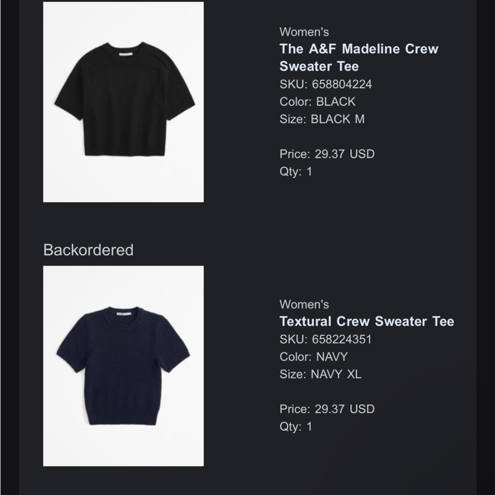 Black Short-Sleeve Sweater - Picture 2 of 6